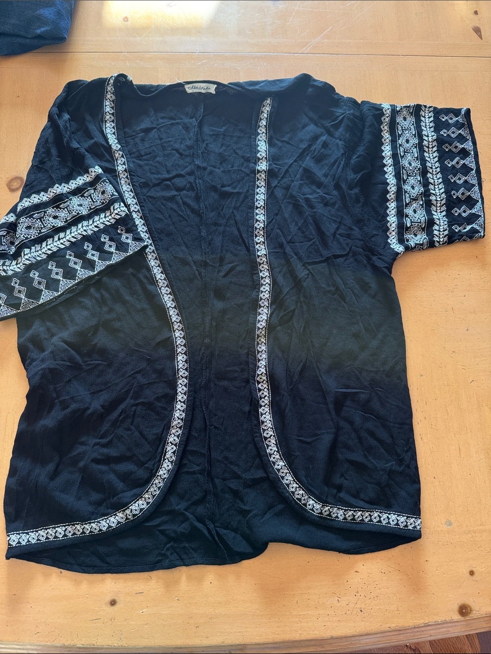 Chloe & Katie Black Lightweight Open Cardigan